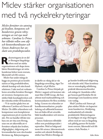 Miclev Continues to Grow and Develop